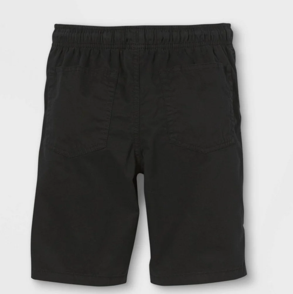 Boys' Pull-On Woven Shorts - Cat & Jack Black/Black L Husky